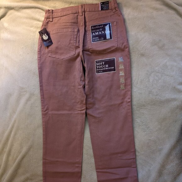 GLORIA VANDERBILT NEW WOMEN'S JEANS 2 Amanda Pink Denim Pants Slimming Slim - Picture 6 of 8
